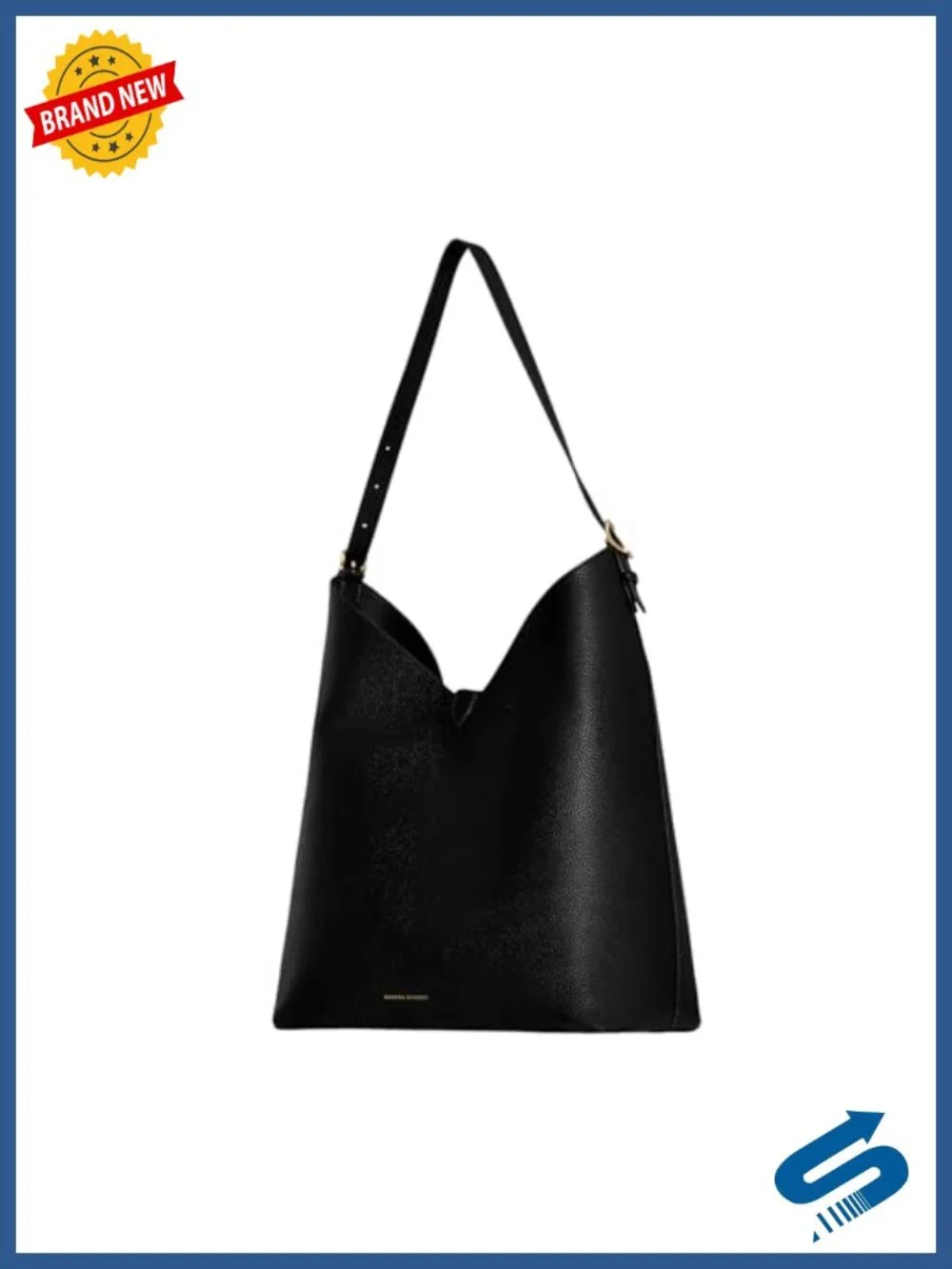 100% Leather Hobo Bag with Magnetic Snap Closure, Shoulder Strap Drop 23